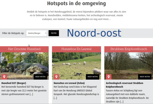 Hondsrug Hotspots Noord Oost